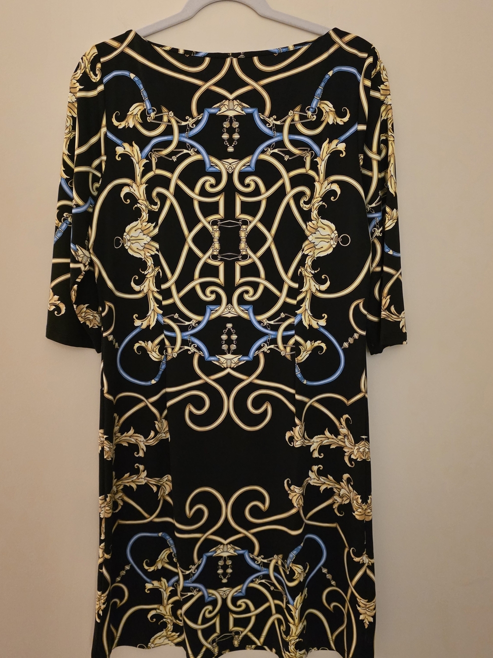 J. McLaughlin Black Dress with Baroque Motif - Picture 2 of 4